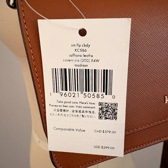 Kate Spade New York Madison Willow Mini Flap Crossbody Bag Brown NWT - Picture 3 of 10